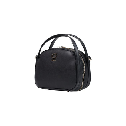 Bolso De Mano Guess Negro De Polietileno - Acabado Compacto Y Resistente