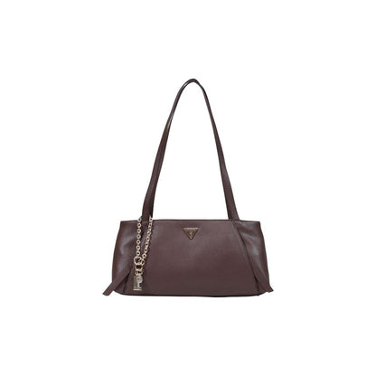 Bolso De Mano Guess Polietileno Marrón Modelo Lucci