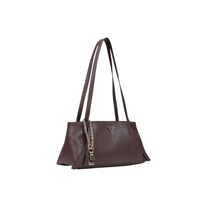 Bolso De Mano Guess Polietileno Marrón Modelo Lucci