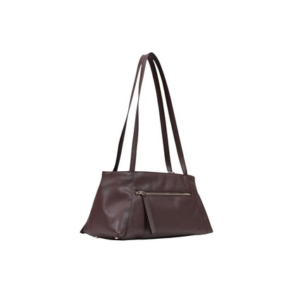 Bolso De Mano Guess Polietileno Marrón Modelo Lucci