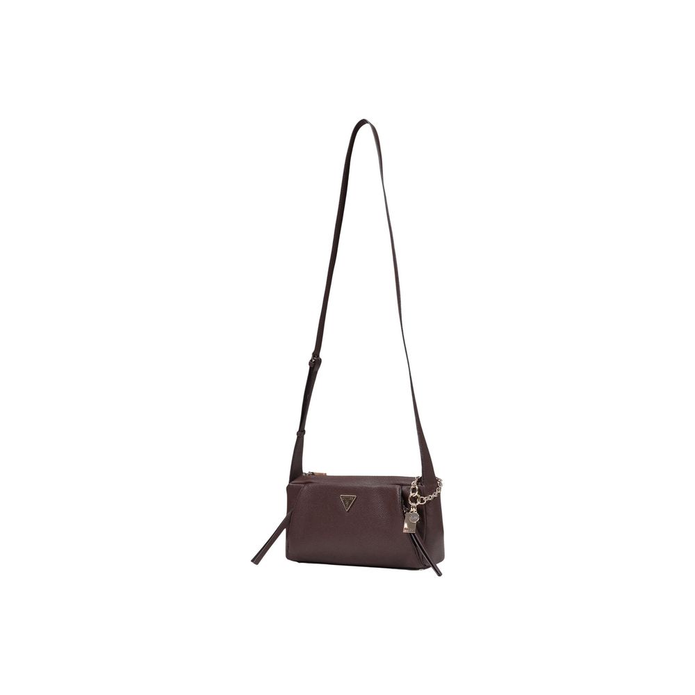 Guess Brown Flat Texture Polyethylene Handbag