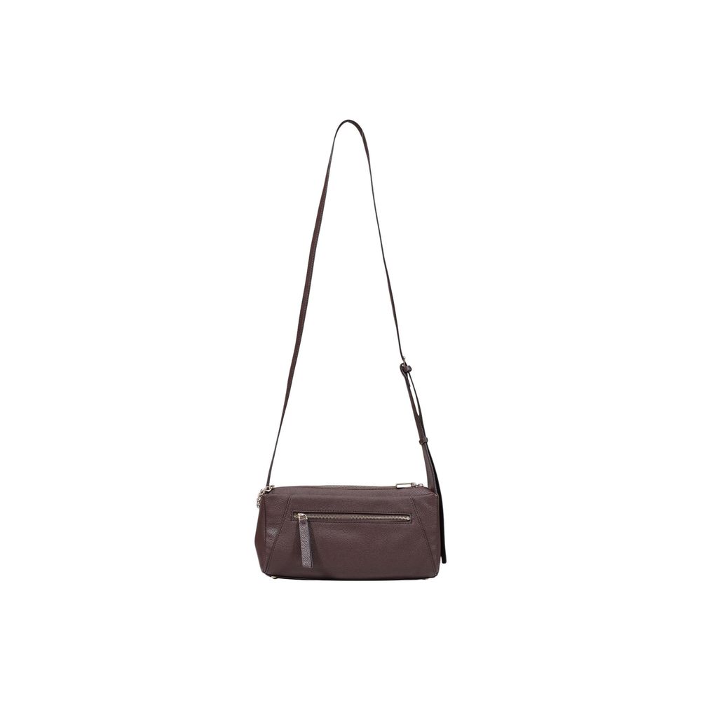 Guess Brown Flat Texture Polyethylene Handbag