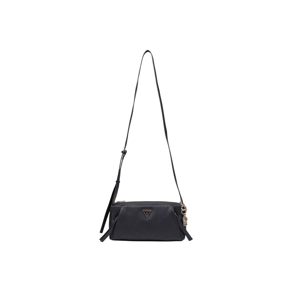 Bolso De Mano Polietileno Negro De Guess Colección Lucci