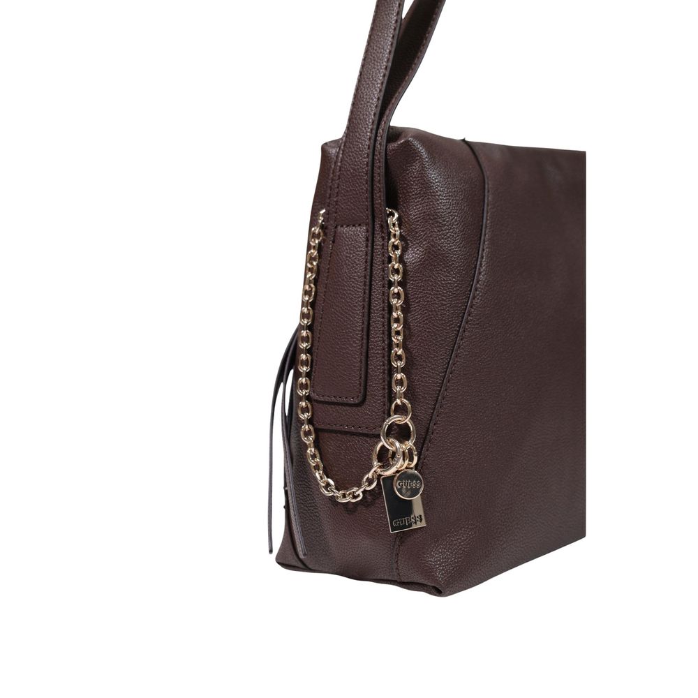 Sac à main Lucci Girlfriend Sat de Guess en polyuréthane marron