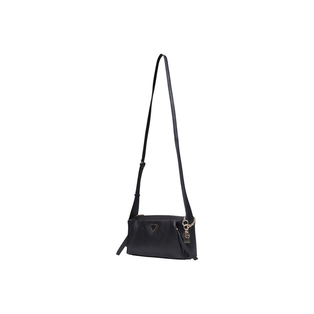 Bolso De Mano Polietileno Negro De Guess Colección Lucci