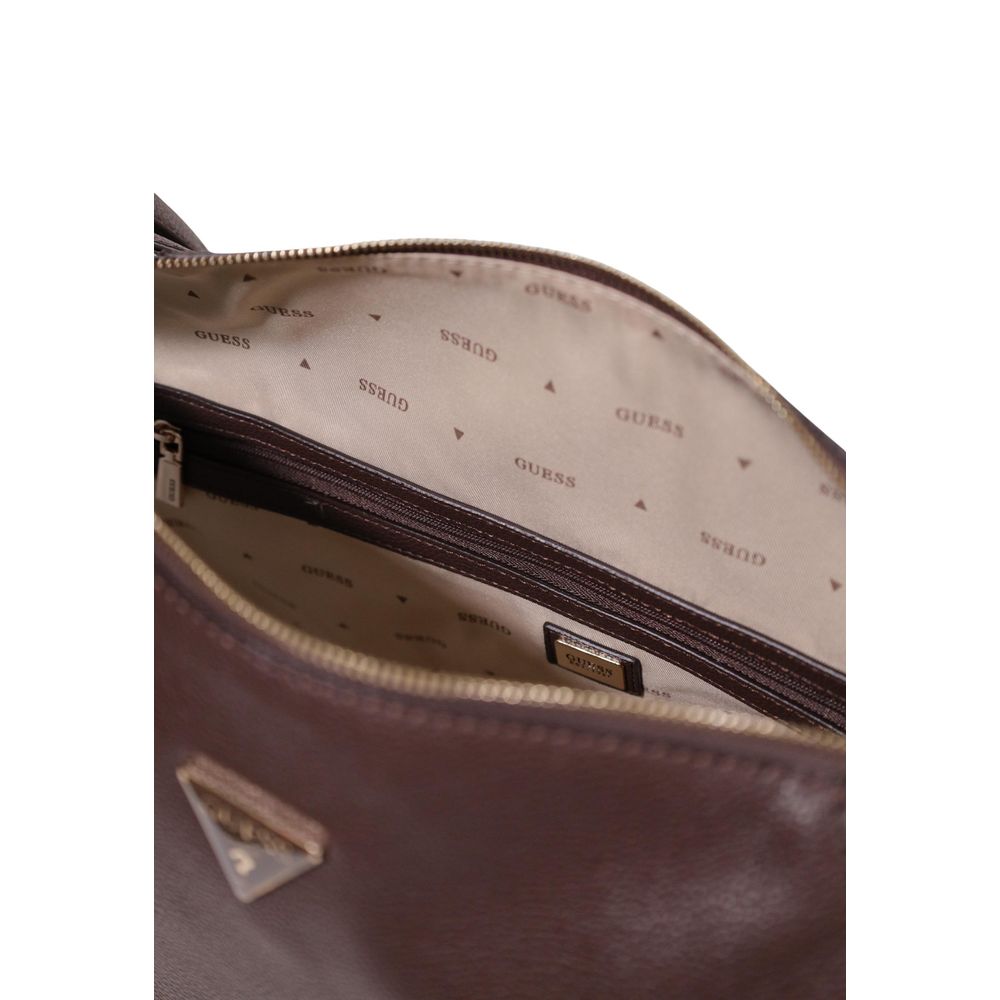 Sac à main Lucci Girlfriend Sat de Guess en polyuréthane marron