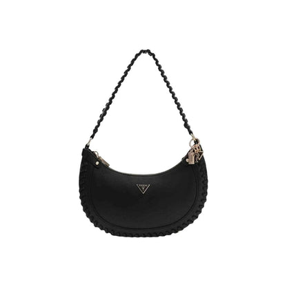 Bolso De Mano Negro De Polietileno Guess Modelo Lucci