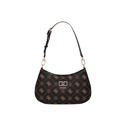 Bolso De Mano De Polietileno Marrón Guess Emelie Logo