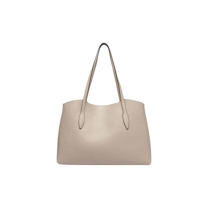 Bolso De Mano De Polietileno Acabado Metálico Dorado Guess