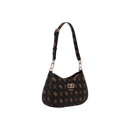 Bolso De Mano De Polietileno Marrón Guess Emelie Logo
