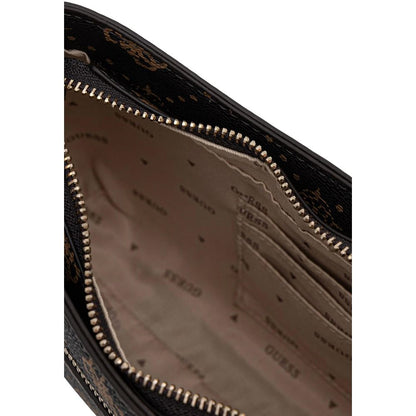 Bolso De Mano De Polietileno Marrón Guess Emelie Logo