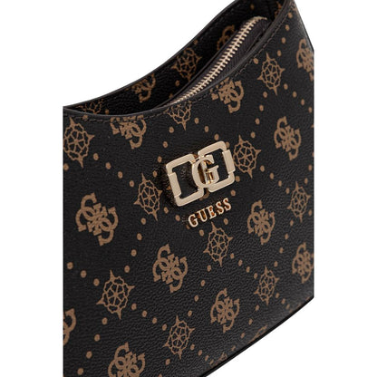 Bolso De Mano De Polietileno Marrón Guess Emelie Logo
