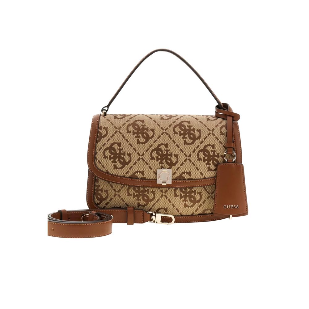 Guess Audrey Collection White Polyester Crossbody Bag