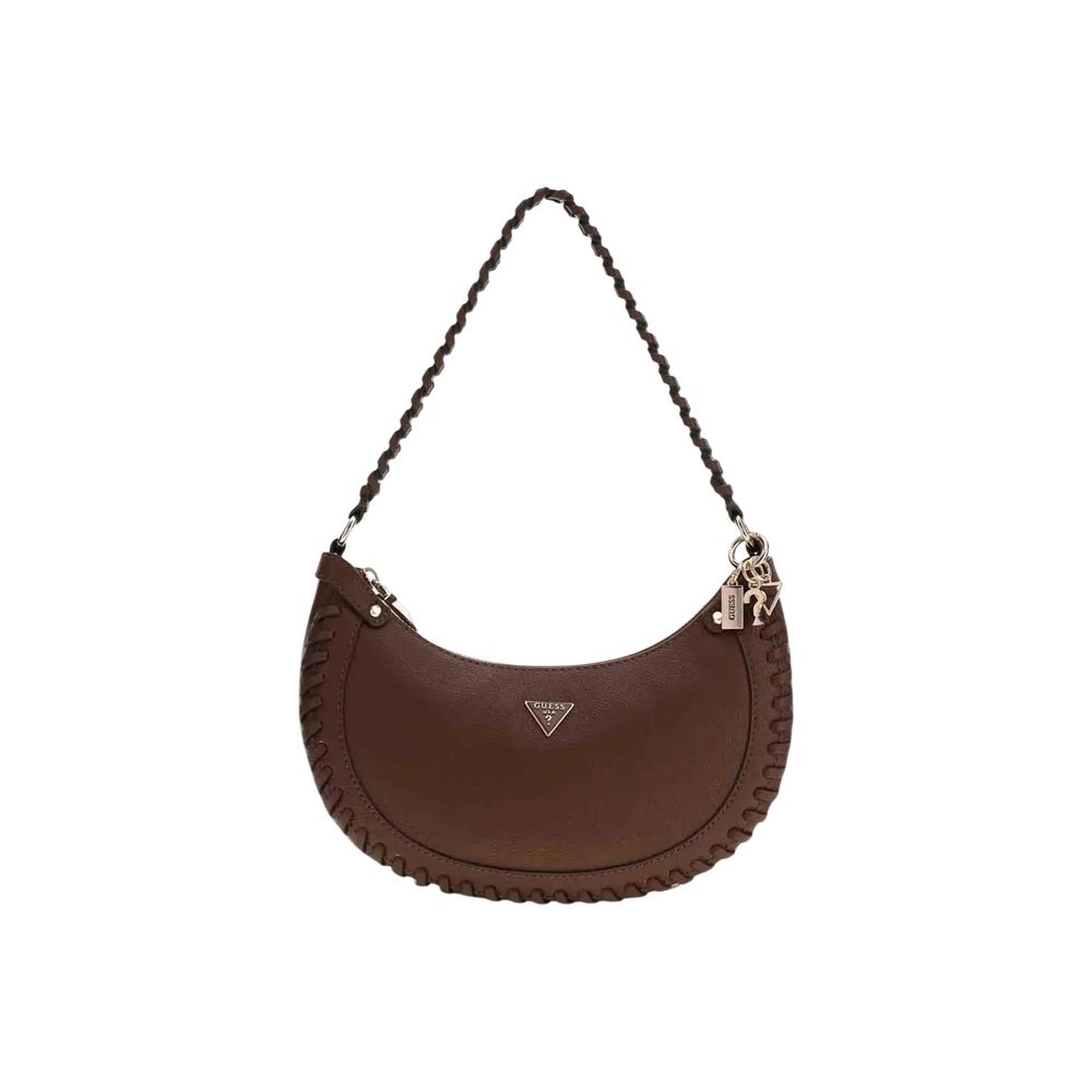Guess Polyethylene Brown Handbag Lucci Girlfriend Bucket Bag