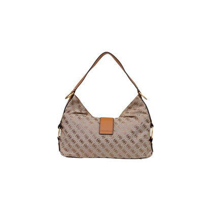 Guess Bolso De Mano En Poliéster Beige Modelo Camden