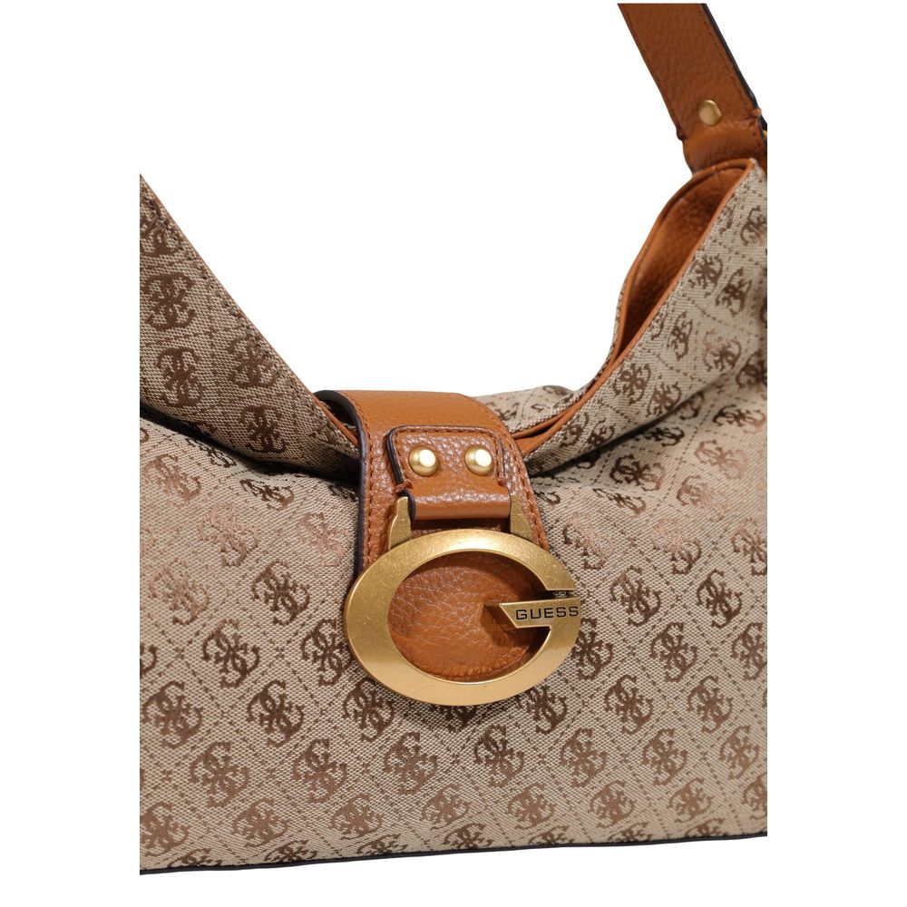 Guess Bolso De Mano En Poliéster Beige Modelo Camden