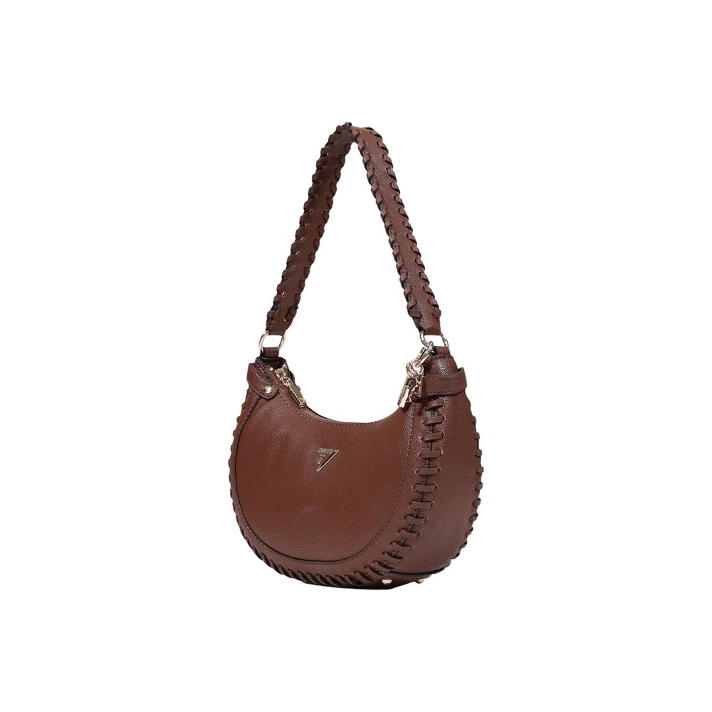 Guess Polyethylene Brown Handbag Lucci Girlfriend Bucket Bag