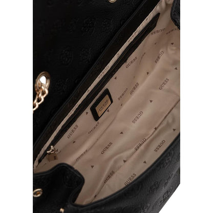 Bolso Guess De Polietileno Negro Ligero Y Resistente