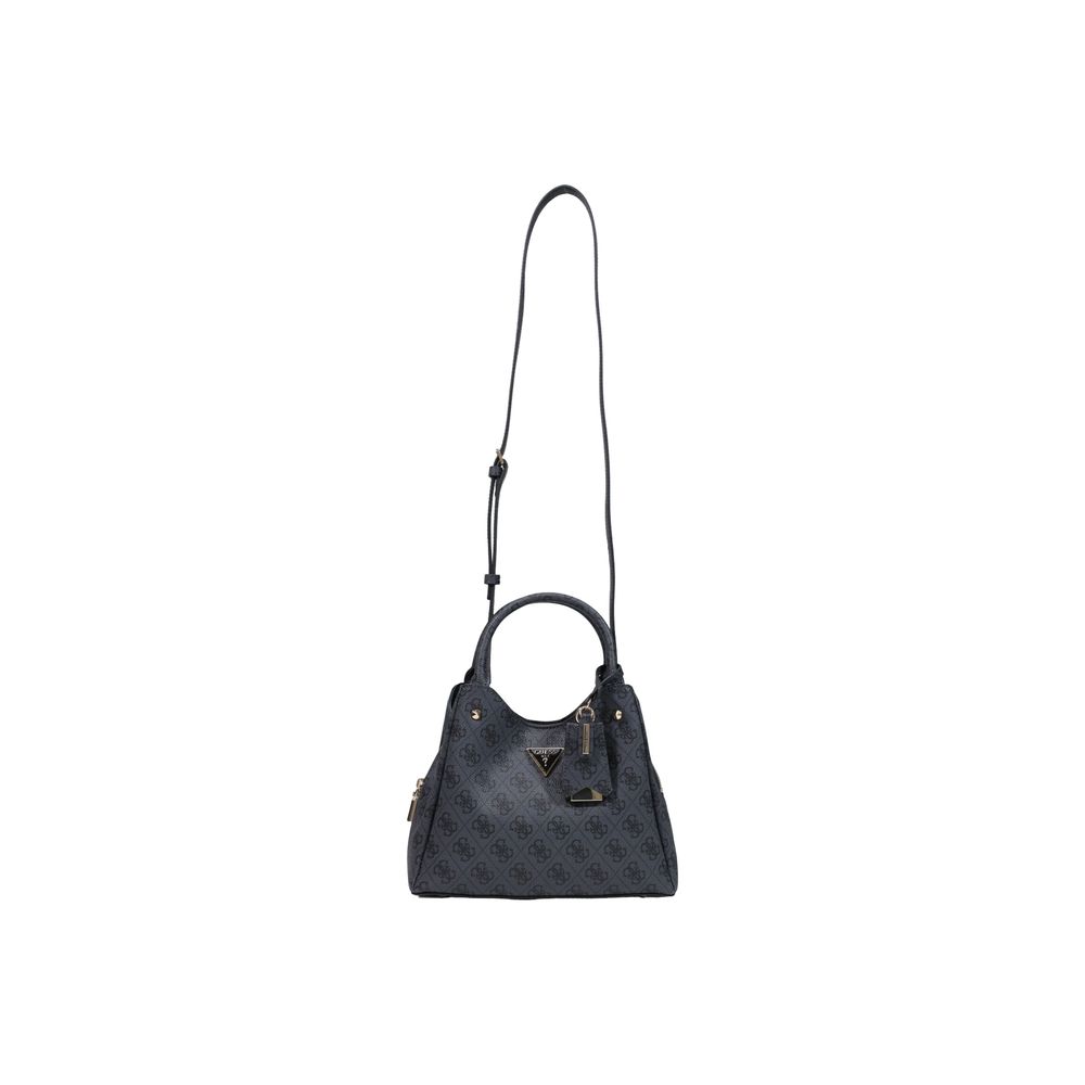 Bolso De Mano De Polietileno En Tono Gris Con Logotipo De Guess