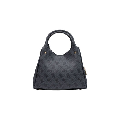 Bolso De Mano De Polietileno En Tono Gris Con Logotipo De Guess