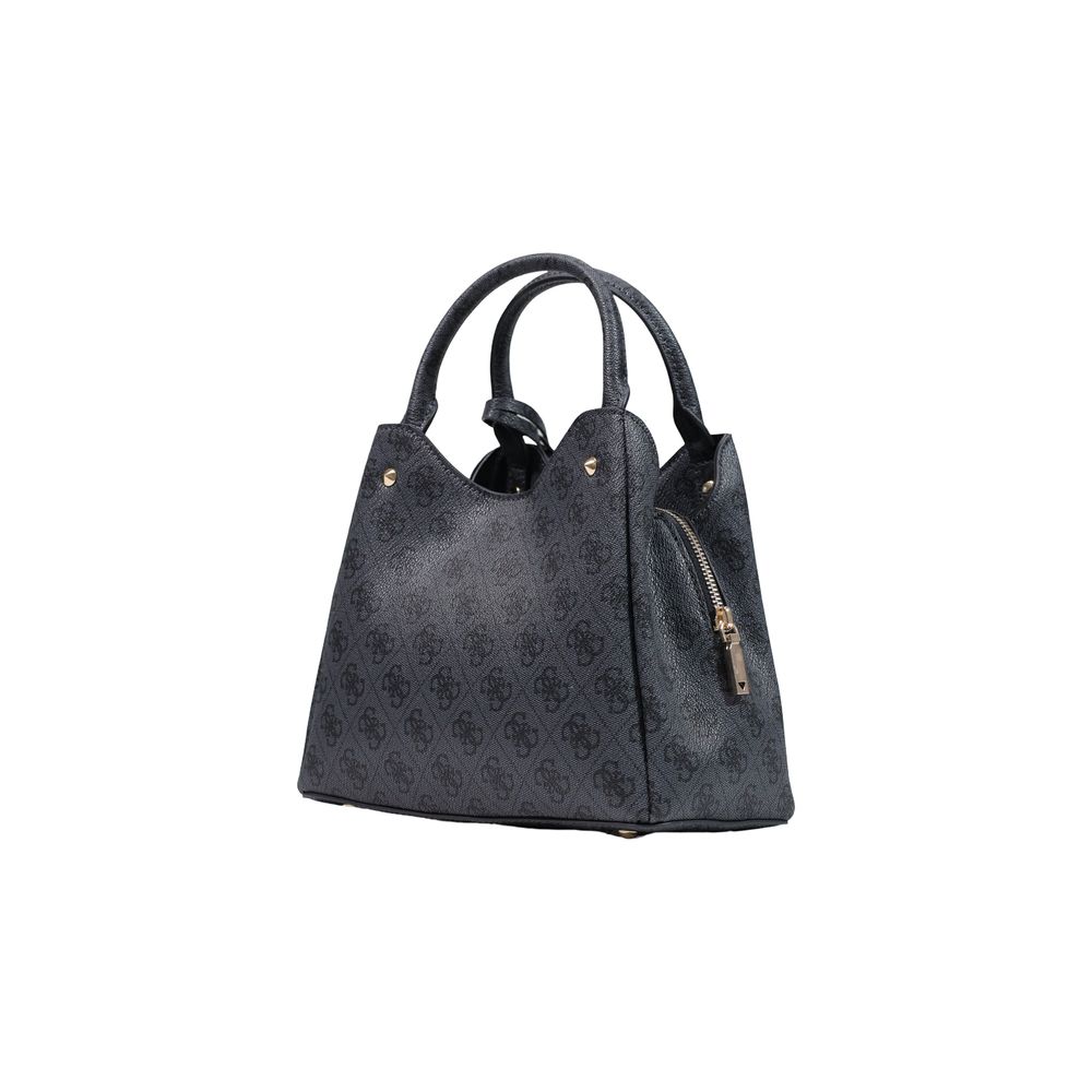 Bolso De Mano De Polietileno En Tono Gris Con Logotipo De Guess