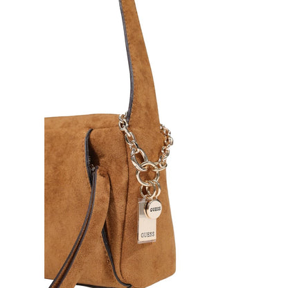 Bolso De Mano De Poliéster Guess Coleen - Marrón Suave