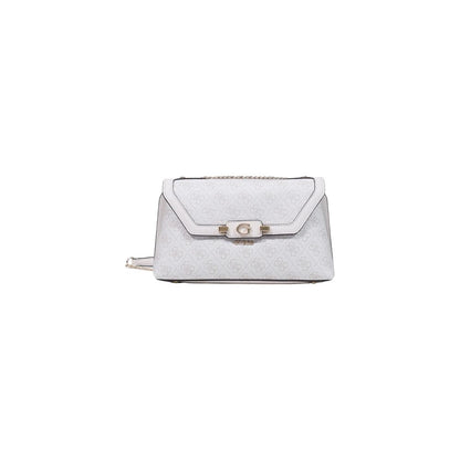 Guess Coleen Small White Polyethylene Handbag
