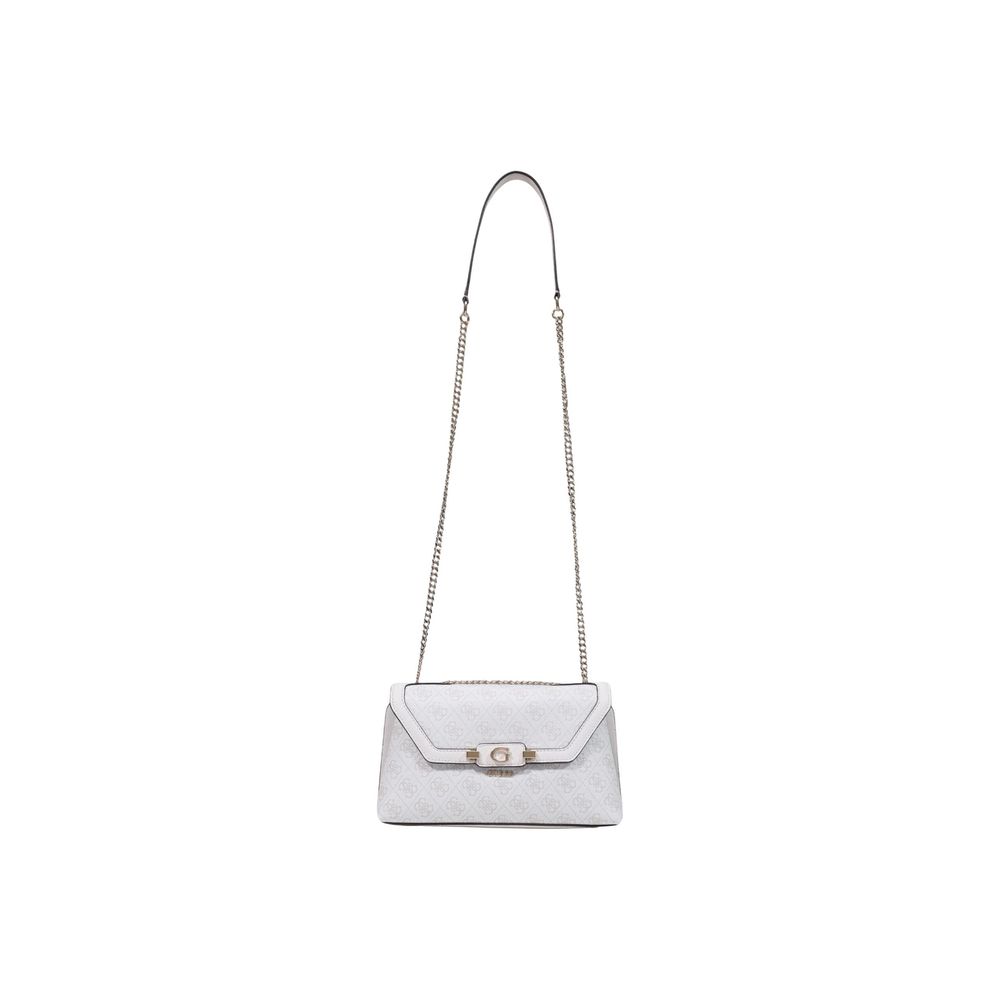 Guess Coleen Small White Polyethylene Handbag