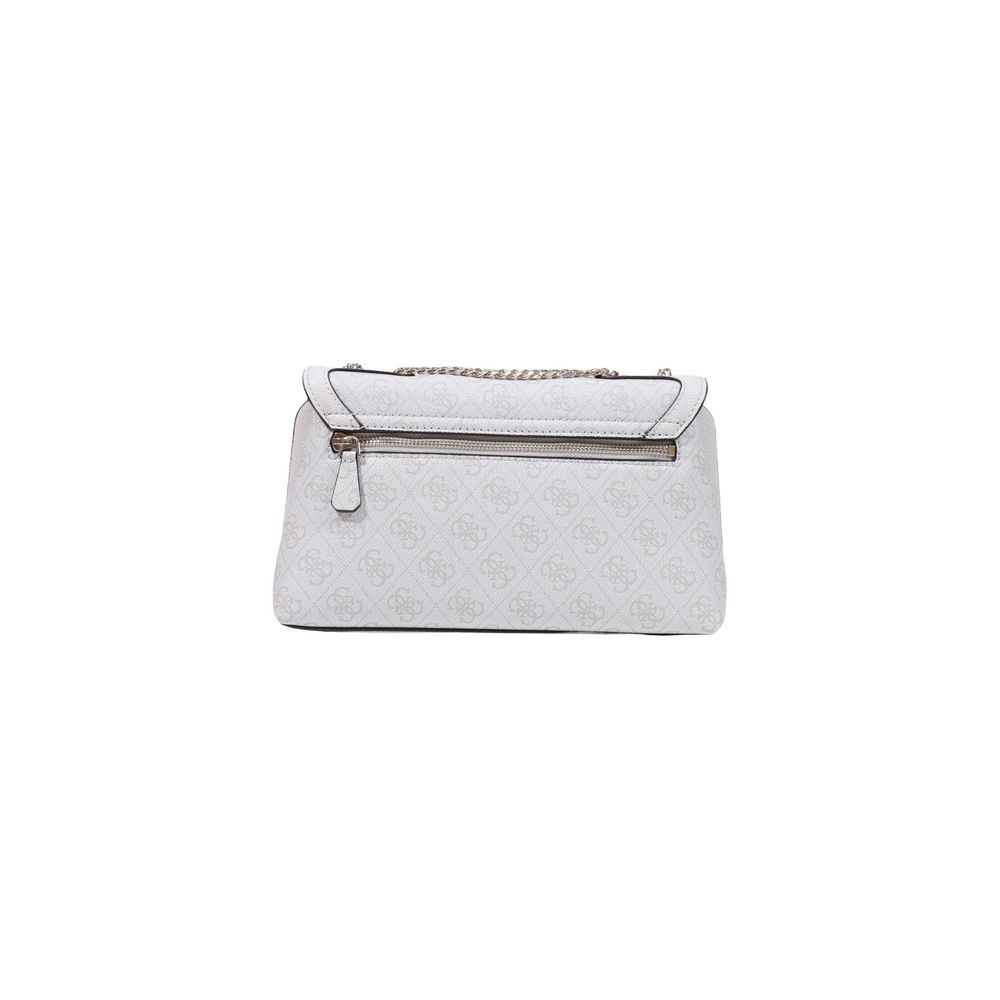 Guess Coleen Small White Polyethylene Handbag