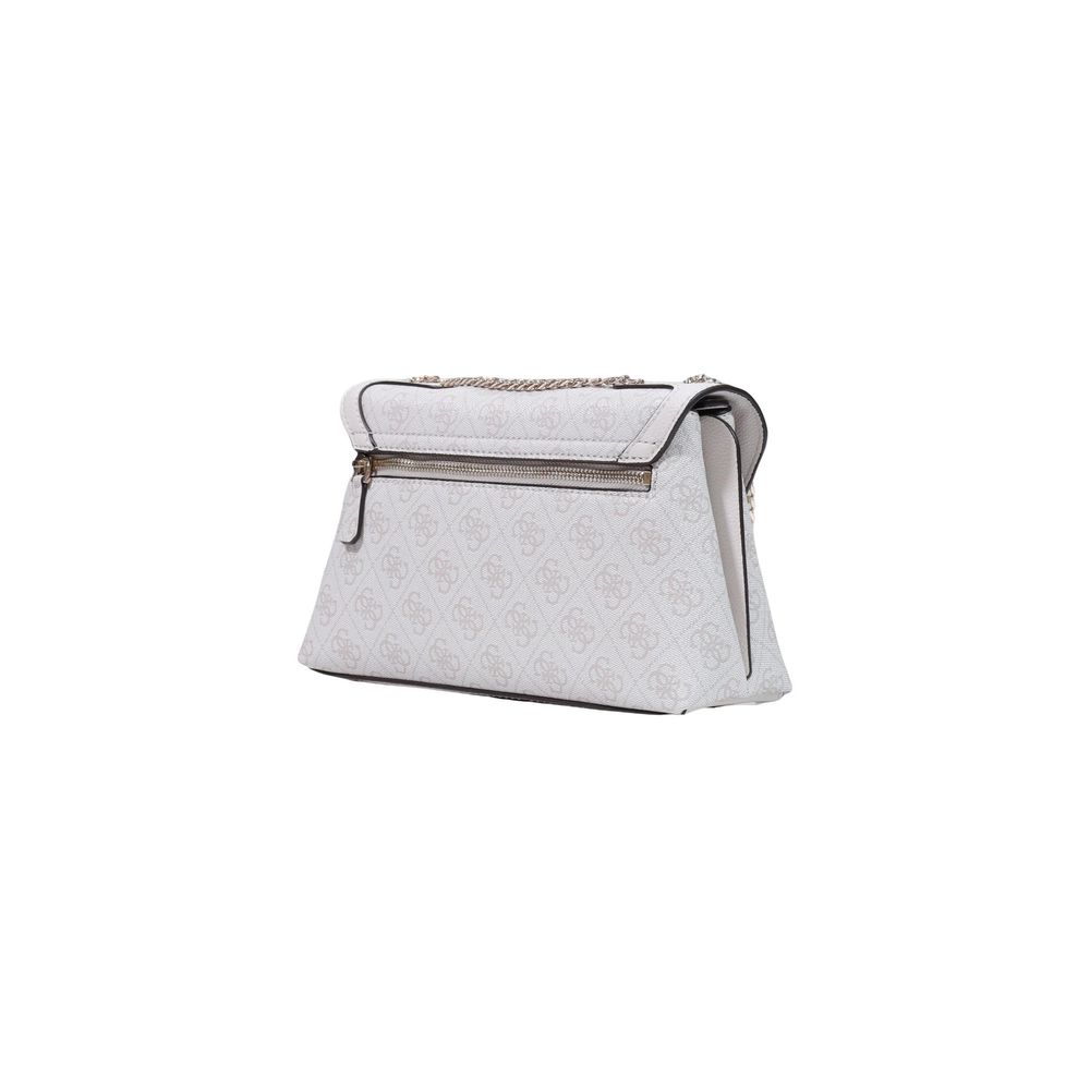 Guess Coleen Small White Polyethylene Handbag
