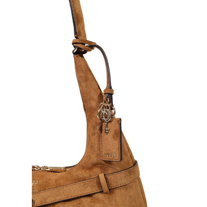 Bolso De Mano De Políester Marrón Guess Modelo Coleen