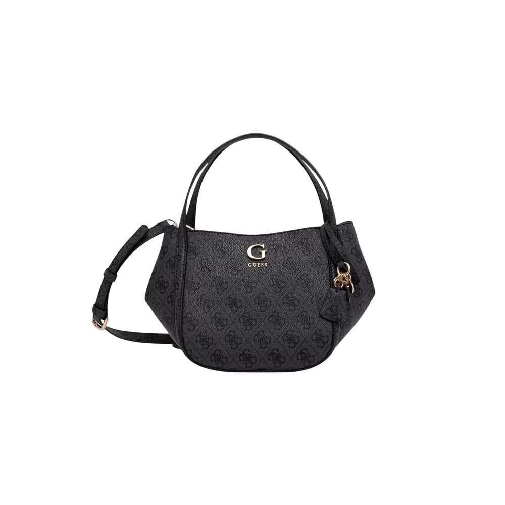 Guess Gray Handbag in Polyethylene - All-over Logo Print-
