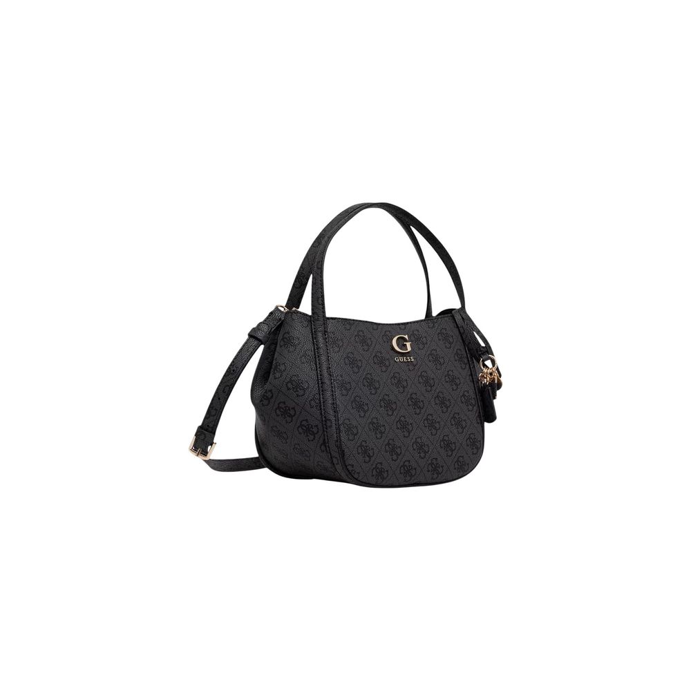 Guess Gray Handbag in Polyethylene - All-over Logo Print-