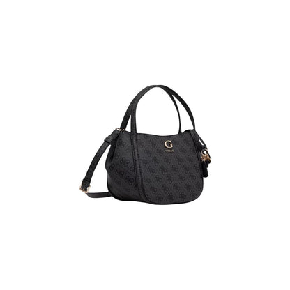 Guess Gray Handbag in Polyethylene - All-over Logo Print-