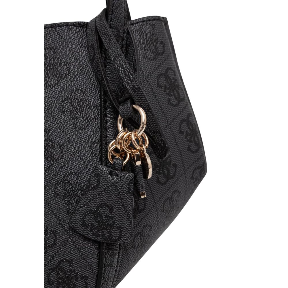 Guess Gray Handbag in Polyethylene - All-over Logo Print-