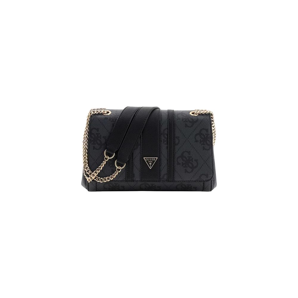 Bolso De Mano Gris En Polietileno Guess Modelo Elsie Shoulder