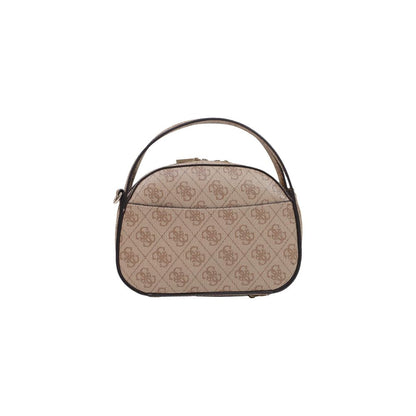 Bolso De Mano Blanco En Poliuretano Guess Coleen Logo