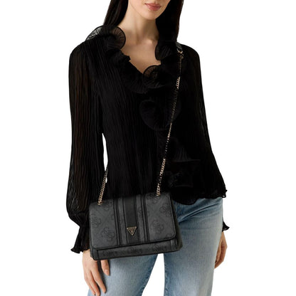 Bolso De Mano Gris En Polietileno Guess Modelo Elsie Shoulder