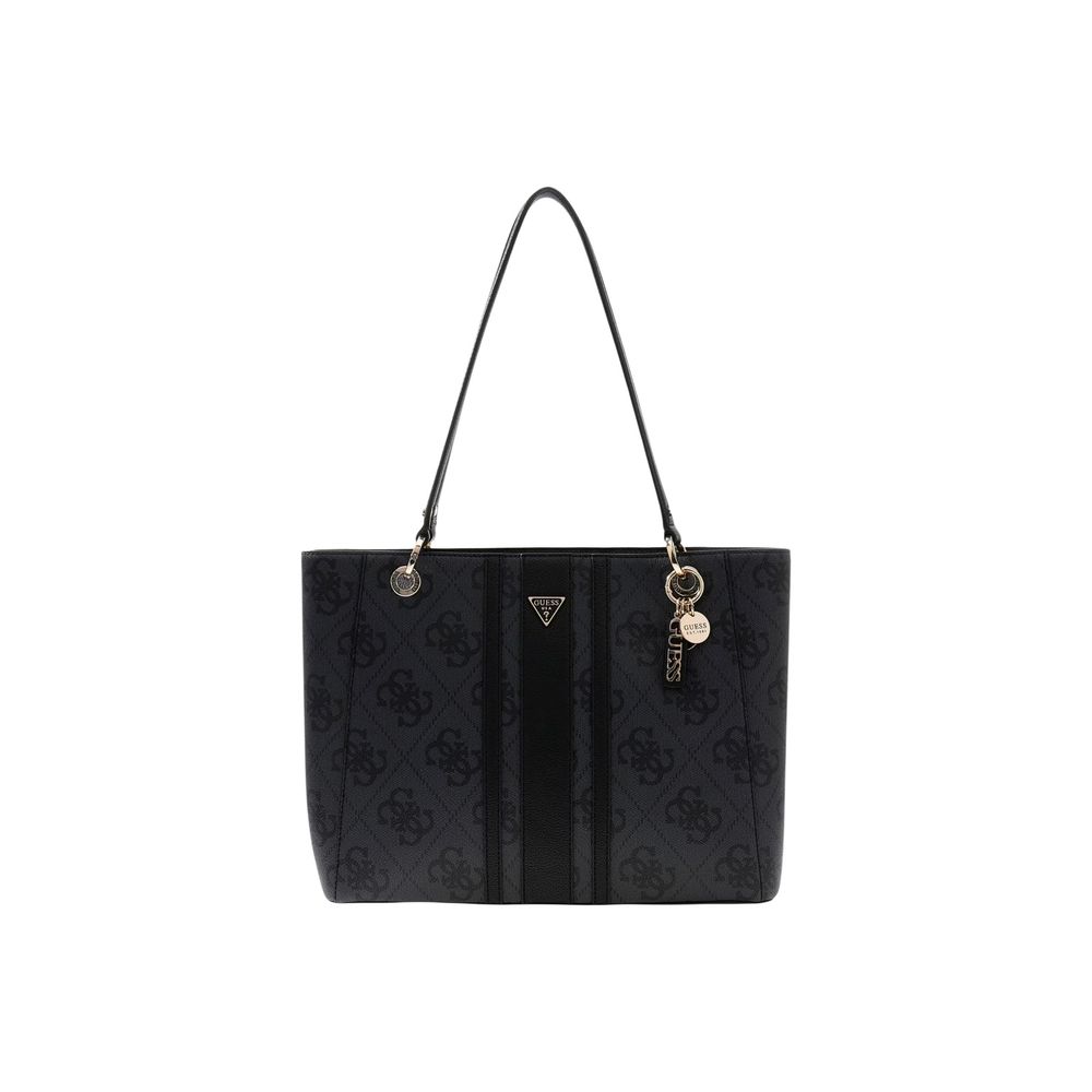 Bolso De Hombro Guess Gris De Poliuretano Modelo Elsie Hwss96 72250