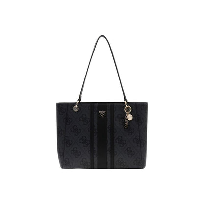 Bolso De Hombro Guess Gris De Poliuretano Modelo Elsie Hwss96 72250