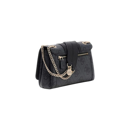 Bolso De Mano Gris En Polietileno Guess Modelo Elsie Shoulder