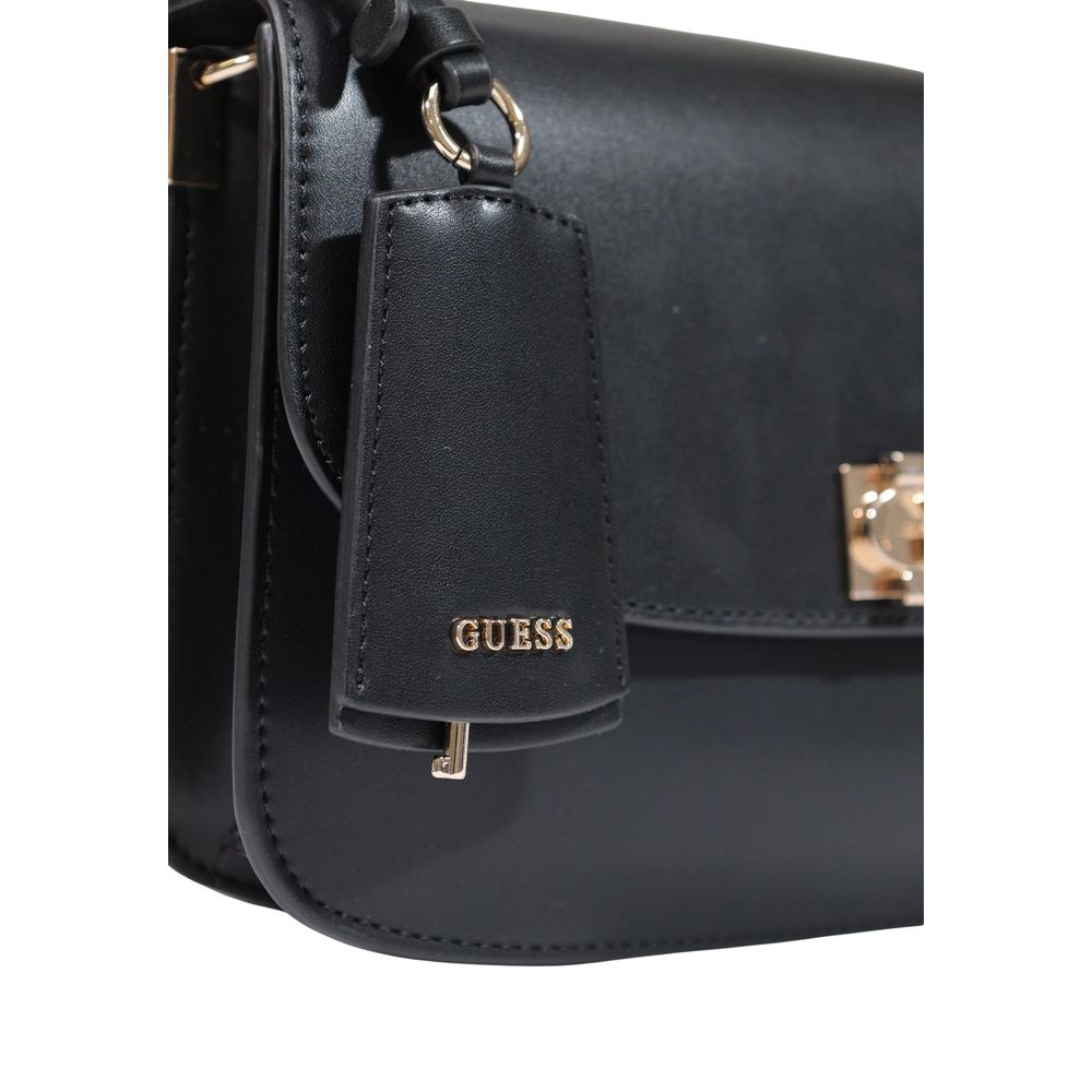 Bolso de Mano Negro Guess Confeccionado en Polietileno