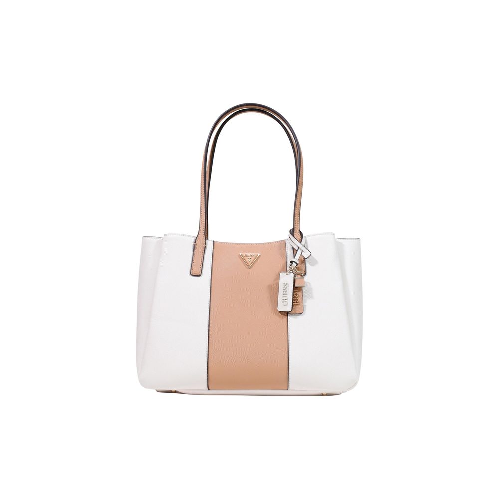 Bolso De Polietileno Beige Guess Bramina Small Satchel Hwzg96