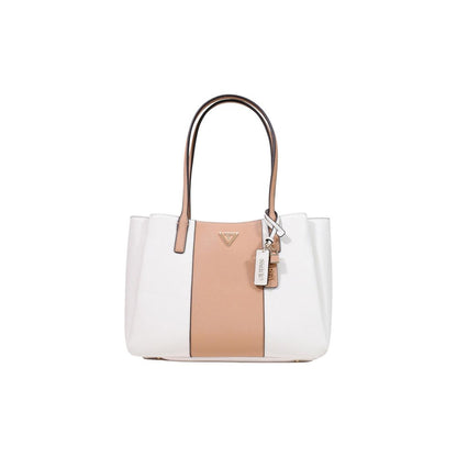 Bolso De Polietileno Beige Guess Bramina Small Satchel Hwzg96
