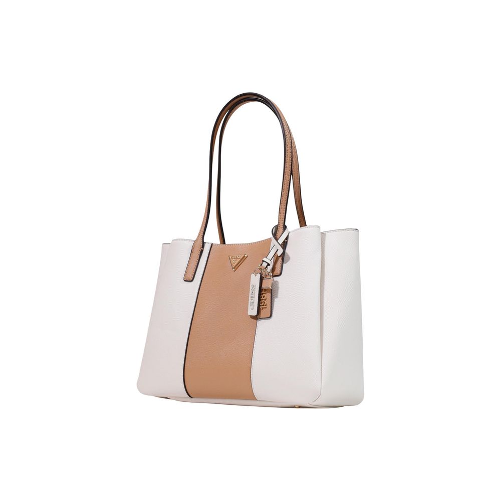 Bolso De Polietileno Beige Guess Bramina Small Satchel Hwzg96