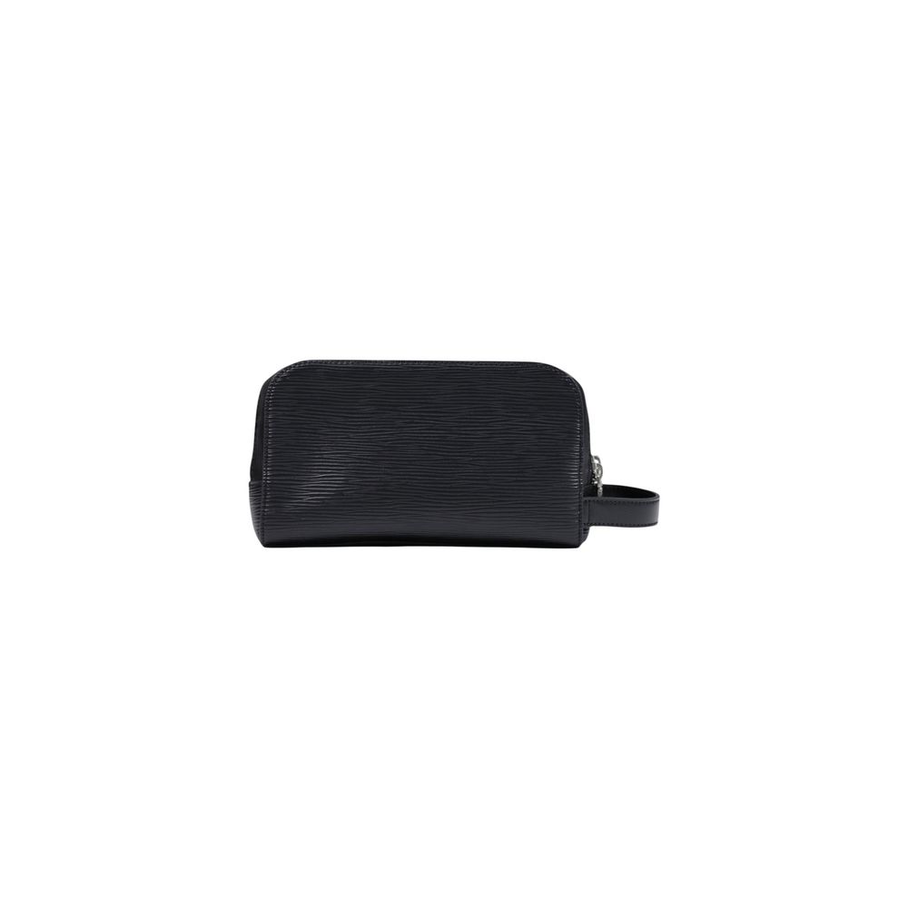 Guess Black Polyethylene Double Zipper Clutch Bag