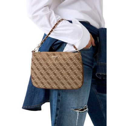 Bolso De Mano Blanco De Poliéster Guess Modelo Pw7561