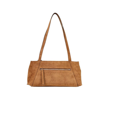 Guess Coleen Brown Polyester Handbag with Long Handles