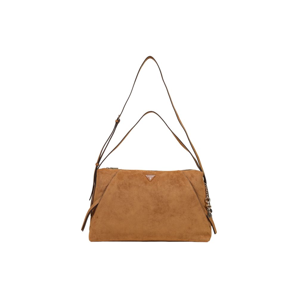 Bolso De Mano De Poliéster Marrón Guess Coleen Small