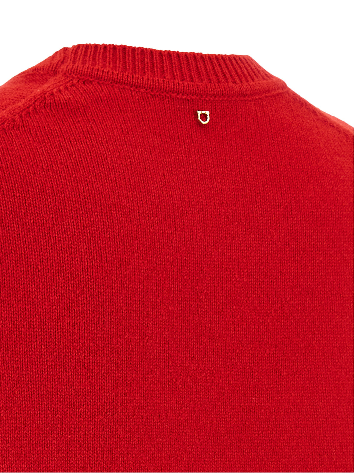 Jersey Ferragamo Con Tejido De Pura Cachemira En Color Rojo